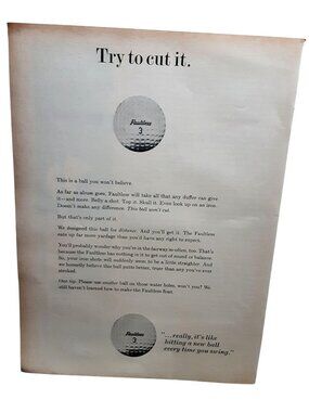 1967 Faultless Golf Ball Vintage Print Ad Golfing Sports Equipment
